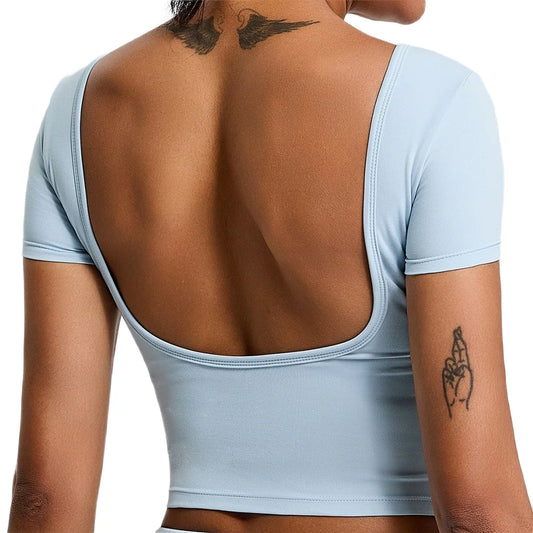 Koralis Aura Open-Back Crop Tee