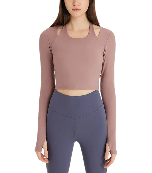 Koralis Serene Cut-Out Long Sleeve Top