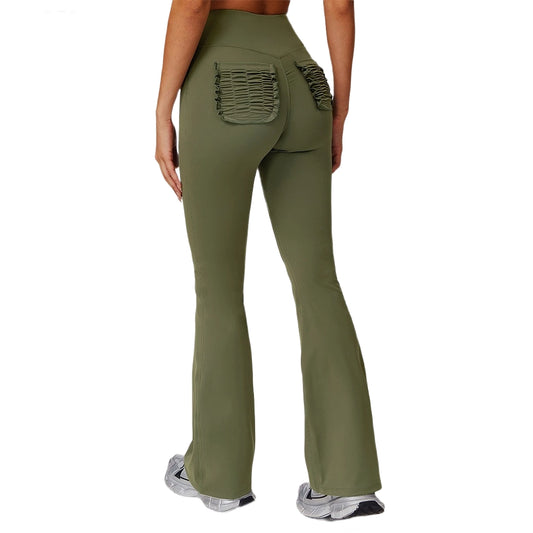 Koralis Aura Ruched Pocket Flared Legging